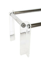 1970's Vintage Tubular Chrome and Lucite Dining Table 72 x 42