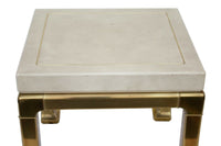 Ming Style Brass and Ivory End Table by Mastercraft