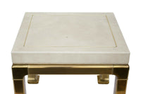 Ming Style Brass and Ivory End Table by Mastercraft