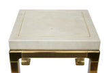 Ming Style Brass and Ivory End Table by Mastercraft
