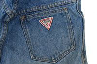 GUESS Georges Marciano High Rise Side Zip Triangle Denim Jean Sz 30 USA