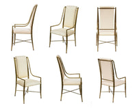 S/6 Faux Bamboo Dining Chairs by Weiman / Warren Lloyd