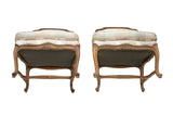 Pair of French Provincial Slipper Chairs by Baker Furniture in Silk Ikat
