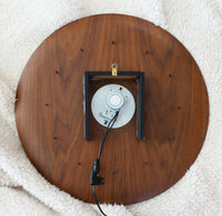Vintage George Nelson 18" Walnut Bentwood Tray Clock
