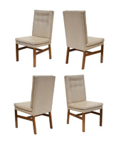 Tufted Upholstered Parsons Dining Chairs by Johnson Furniture, S/4