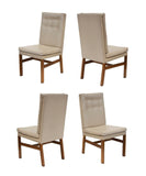 Tufted Upholstered Parsons Dining Chairs by Johnson Furniture, S/4