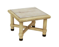 Vintage Square X Base Onyx Top Side Drinks Table