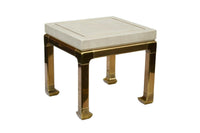 Ming Style Brass and Ivory End Table by Mastercraft