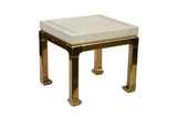 Ming Style Brass and Ivory End Table by Mastercraft