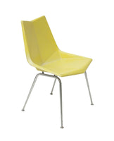 Paul McCobb Faceted Form Origami Yellow Fiberglass Dining Chairs, S/6 by St John