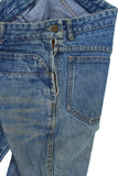 GUESS Georges Marciano High Rise Side Zip Triangle Denim Jean Sz 30 USA