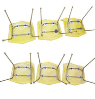 Paul McCobb Faceted Form Origami Yellow Fiberglass Dining Chairs, S/6 by St John