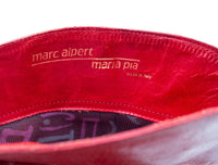 Vintage Italian Made Red Leather Harness Boots by Marc Alpert Maria Pia Sz 7.5