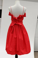 Vintage Red Satin Ruffled Betty Boop Dancing Emoji Dress Size 0-2