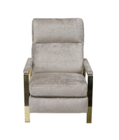Milo Baughman Style Brass Frame Recliner by Bradington Young