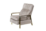 Milo Baughman Style Brass Frame Recliner by Bradington Young