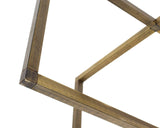 Round Brass Coffee Table X Base Italian Marble Top 36"