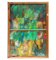 Abstract Painting by Susan Drake 36 x 50 Framed in Walnut