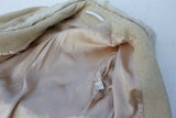 American Bazaar Wool Belted Wrap Trench Jacket Genuine Fur Shawl Collar Sz M 6-8