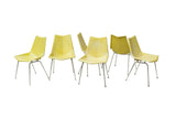 Paul McCobb Faceted Form Origami Yellow Fiberglass Dining Chairs, S/6 by St John