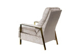 Milo Baughman Style Brass Frame Recliner by Bradington Young