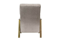 Milo Baughman Style Brass Frame Recliner by Bradington Young