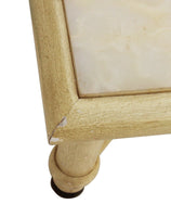 Vintage Square X Base Onyx Top Side Drinks Table