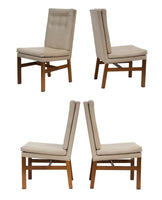 Tufted Upholstered Parsons Dining Chairs by Johnson Furniture, S/4