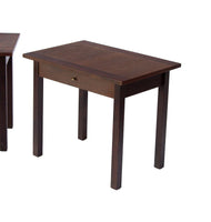 Pair of Single Drawer Nightstands in Rosewood and Walnut