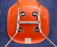 Herman Miller Eames Fiberglass Side Shell Chair in Red Orange