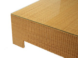 Square Wicker Coffee Table by Milling Road / Baker, 40 x 40