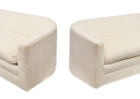 Custom Sofa on Casters in Cream Boucle #2- Two available