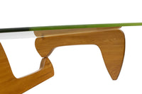 Early IN-50 Coffee Table with Green Glass by Isamu Noguchi