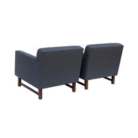 Tufted Midcentury Modern Armchairs by Franklin Furniture, pair
