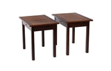 Pair of Single Drawer Nightstands in Rosewood and Walnut