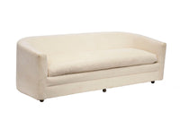 Custom Sofa on Casters in Cream Boucle #2- Two available