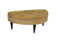 Tufted Demilune Ottoman by Dunbar with Fluted Legs