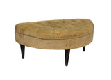 Tufted Demilune Ottoman by Dunbar with Fluted Legs