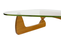 Early IN-50 Coffee Table with Green Glass by Isamu Noguchi