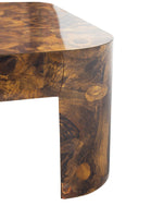 Rounded 1980s Coffee Table in Penshell Laminate