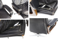 Pair of Leather Lounge 'King Chairs' by Andre Vandenbeuck for Strässle Switzerland