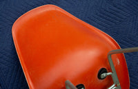 Herman Miller Eames Fiberglass Side Shell Chair in Red Orange