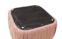 Pair of Pouff Ottomans in Light Mauve