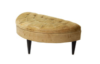 Tufted Demilune Ottoman by Dunbar with Fluted Legs