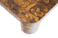 Rounded 1980s Coffee Table in Penshell Laminate