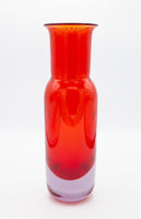 Large Red Italian Art Glass Vase