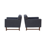 Tufted Midcentury Modern Armchairs by Franklin Furniture, pair