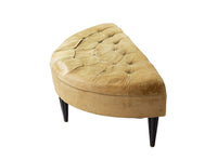Tufted Demilune Ottoman by Dunbar with Fluted Legs