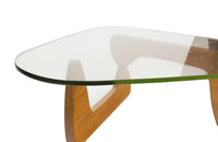 Early IN-50 Coffee Table with Green Glass by Isamu Noguchi