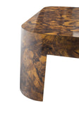 Rounded 1980s Coffee Table in Penshell Laminate
